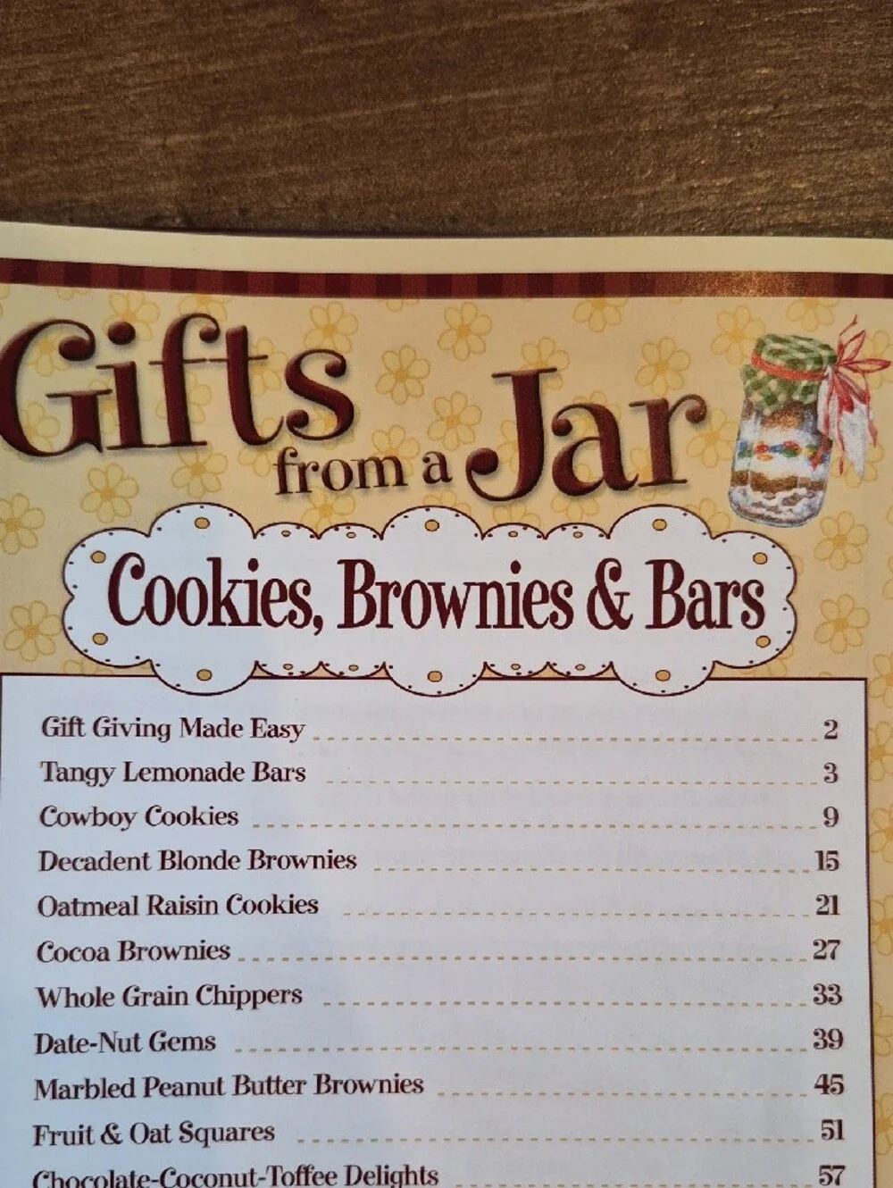 Make Give Gifts from a Jar Cookies, Brownies Recipe Kit Craft Book